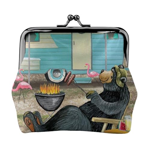 Happy Personalisierte Unisex Bedruckte Münzbörse - Premium Mikrofaser Leder Geldbörse mit Schnappverschluss von Hgbbdyyjj