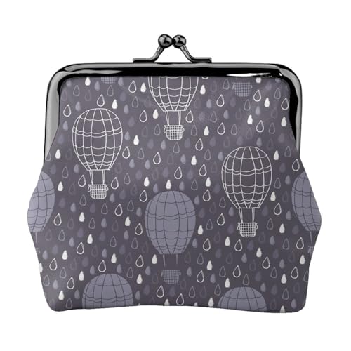 Heißluftballon Personalisierte Unisex Bedruckte Münzbörse - Premium Mikrofaser Leder Geldbörse mit Schnappverschluss von Hgbbdyyjj