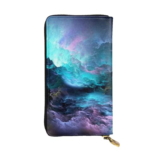 Hgbbdyyjj 3D Graphics Universe Space Premium Lange Geldbörse für Damen – PU-Leder Reißverschluss Rundum-Geldbörse mit 12 Kartenfächern & Münzfach von Hgbbdyyjj