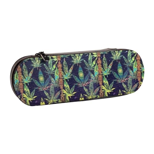 Hgbbdyyjj A Puff in Time Weed Personalisierbarer bedruckter multifunktionaler wasserdichter Stiftebeutel Kosmetiktasche mit Klappen-Design, Schwarz , Einheitsgröße, Taschen-Organizer von Hgbbdyyjj