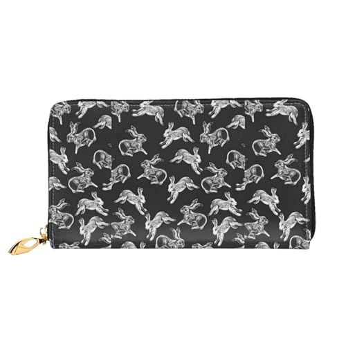 Hgbbdyyjj Animal Premium Long Wallet für Damen und Herren - Geldbörse mit Reißverschluss aus PU-Leder mit 12 Kartenfächern und Münzfach von Hgbbdyyjj