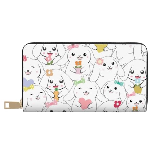 Hgbbdyyjj Animal Premium Long Wallet für Damen und Herren - Geldbörse mit Reißverschluss aus PU-Leder mit 12 Kartenfächern und Münzfach von Hgbbdyyjj