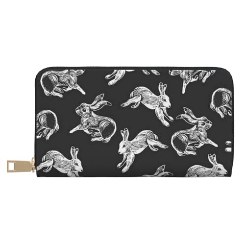 Hgbbdyyjj Animal Premium Long Wallet für Damen und Herren - Geldbörse mit Reißverschluss aus PU-Leder mit 12 Kartenfächern und Münzfach von Hgbbdyyjj