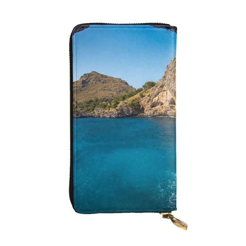 Hgbbdyyjj Arch in Mallorca Spanien Premium Long Wallet für Damen – PU-Leder Reißverschluss Around Geldbörse mit 12 Kartenfächern & Münzfach von Hgbbdyyjj