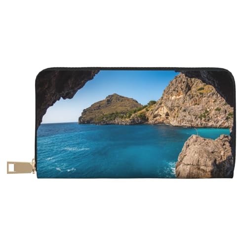 Hgbbdyyjj Arch in Mallorca Spanien Premium Long Wallet für Damen und Herren - Geldbörse mit Reißverschluss aus PU-Leder mit 12 Kartenfächern und Münzfach von Hgbbdyyjj