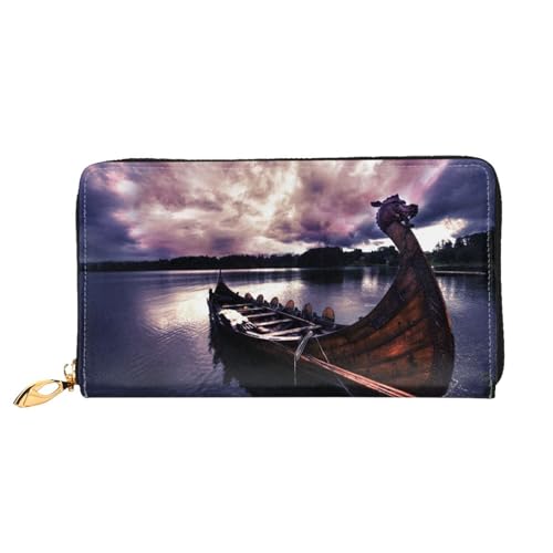 Hgbbdyyjj BOOT Premium Long Wallet für Damen und Herren - Geldbörse mit Reißverschluss aus PU-Leder mit 12 Kartenfächern und Münzfach von Hgbbdyyjj