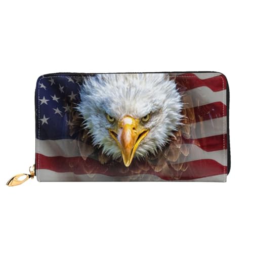 Hgbbdyyjj Bald Premium Long Wallet für Damen und Herren - Geldbörse mit Reißverschluss aus PU-Leder mit 12 Kartenfächern und Münzfach von Hgbbdyyjj