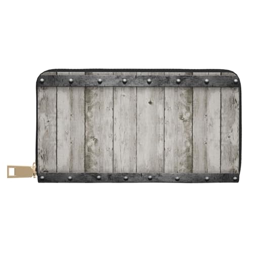 Hgbbdyyjj Barn Door Premium Long Wallet for Men and Women - Zip Wallet in Pu Leather with 12 Card Slots and Coin Pocket von Hgbbdyyjj