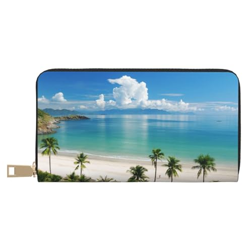 Hgbbdyyjj Beach and Palm Tree Premium Long Wallet for Men and Women - Zip Wallet in Pu Leather with 12 Card Slots and Coin Pocket Hgbbdyyjj Beach and Palm Tree Premium Long Wallet for Men and Women - Zip Wallet in Pu Leather with 12 Card Slots and Coin Pocket von Hgbbdyyjj