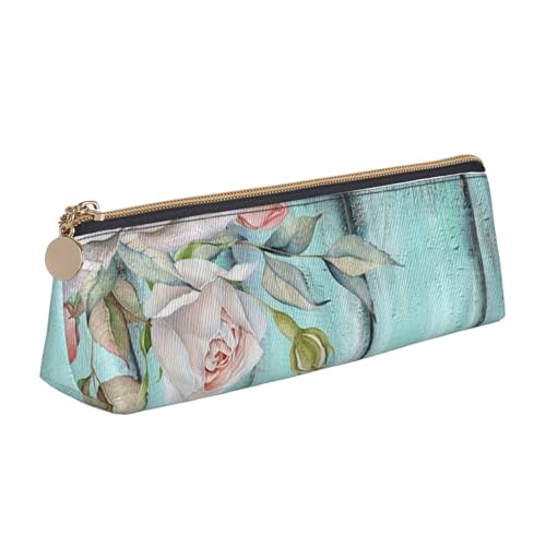 Hgbbdyyjj Blaugrüne Aufbewahrungstasche aus Leder mit Scheunentür, personalisierbar, multifunktional, großes Fassungsvermögen, dreieckig, aus Leder, weiß, Einheitsgröße, Taschen-Organizer von Hgbbdyyjj