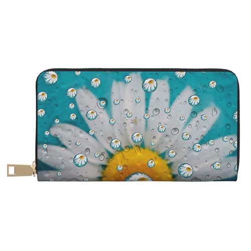Hgbbdyyjj Blumen Premium Lange Geldbörse für Damen und Herren - Reißverschluss Geldbörse aus PU-Leder mit 12 Kartenfächern und Münzfach von Hgbbdyyjj