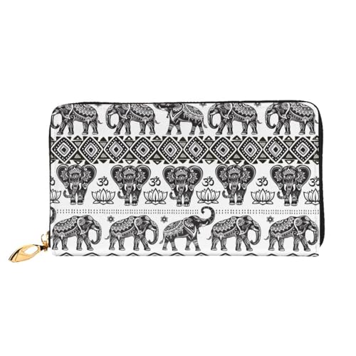 Hgbbdyyjj Bohemian Elephant Pattern Premium Long Wallet for Men and Women - Zip Wallet in Pu Leather with 12 Card Slots and Coin Pocket Hgbbdyyjj Bohemian Elephant Pattern Premium Long Wallet for Men and Women - Zip Wallet in Pu Leather with 12 Card Slots and Coin Pocket von Hgbbdyyjj