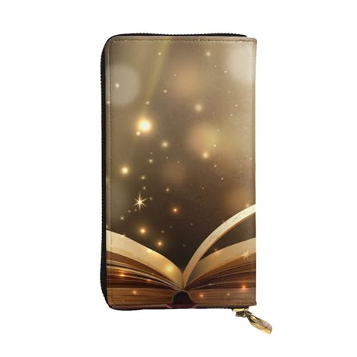 Hgbbdyyjj Book Under The Light Premium Long Wallet for Women - Pu Leather Zip Around Purse with 12 Card Slots & Coin Pocket von Hgbbdyyjj