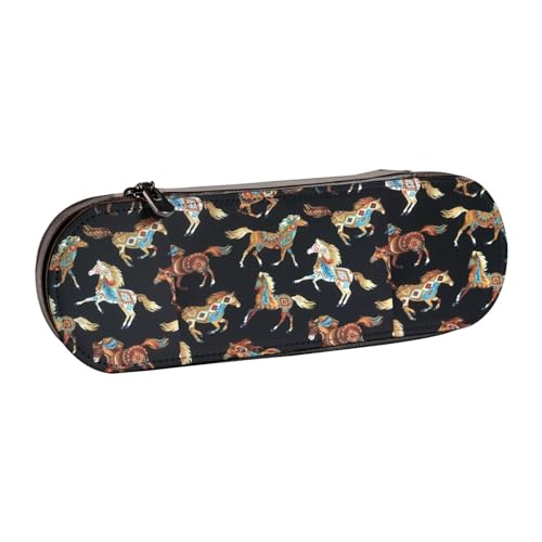 Hgbbdyyjj Brown Horse Kosmetiktasche mit Klappe, personalisierbar, multifunktional, wasserdicht, personalisierbar, Schwarz , Einheitsgröße, Taschen-Organizer von Hgbbdyyjj