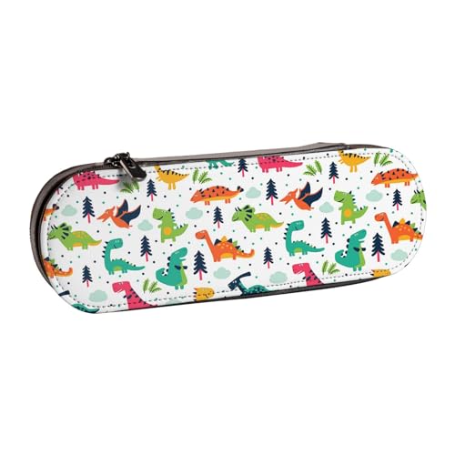 Hgbbdyyjj Bunte Dinosaurier, personalisierbar, bedruckt, multifunktional, wasserdicht, Kosmetiktasche mit Klappen-Design, Schwarz , Einheitsgröße, Taschen-Organizer von Hgbbdyyjj
