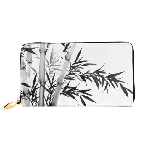Hgbbdyyjj Calligraphy Premium Long Wallet für Damen und Herren - Geldbörse mit Reißverschluss aus PU-Leder mit 12 Kartenfächern und Münzfach von Hgbbdyyjj