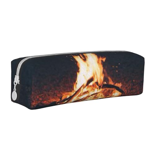 Hgbbdyyjj Camping Federmäppchen aus PVC-Leder – bedruckter Reißverschluss-Organizer für Stifte und kleine Gegenstände, weiß, Einheitsgröße, Taschen-Organizer von Hgbbdyyjj