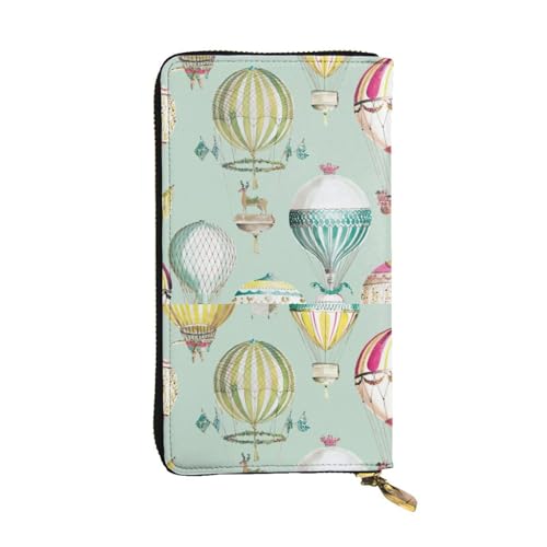 Hgbbdyyjj Cartoon Balloon Premium Long Wallet for Women - Pu Leather Zip Around Purse with 12 Card Slots & Coin Pocket von Hgbbdyyjj