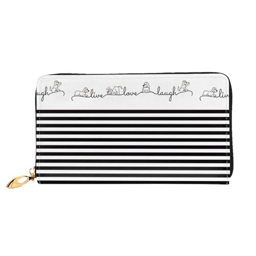 Hgbbdyyjj Cute Animal Farm Dog Premium Long Wallet for Men and Women - Zip Wallet in Pu Leather with 12 Card Slots and Coin Pocket von Hgbbdyyjj