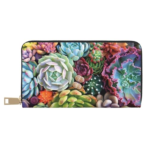 Hgbbdyyjj Cute Succulents Premium Long Wallet for Men and Women - Zip Wallet in Pu Leather with 12 Card Slots and Coin Pocket Hgbbdyyjj Cute Succulents Premium Long Wallet for Men and Women - Zip Wallet in Pu Leather with 12 Card Slots and Coin Pocket von Hgbbdyyjj