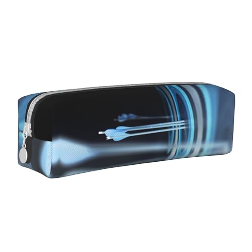 Hgbbdyyjj Dartpfeil-Federmäppchen aus gekreuztem PVC-Leder – bedruckter Reißverschluss-Organizer für Stifte und kleine Gegenstände, weiß, Einheitsgröße, Taschen-Organizer von Hgbbdyyjj