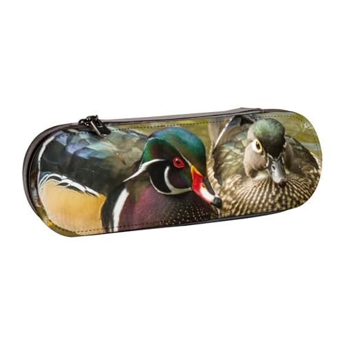 Hgbbdyyjj Domestic Duck personalisierbarer bedruckter multifunktionaler wasserdichter Stiftebeutel Kosmetiktasche mit Klappen-Design, Schwarz , Einheitsgröße, Taschen-Organizer von Hgbbdyyjj