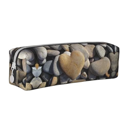 Hgbbdyyjj Federmäppchen aus PVC-Leder in Herzform mit Kreuznarbung – bedruckter Reißverschluss-Organizer für Stifte und kleine Gegenstände, weiß, Einheitsgröße, Taschen-Organizer von Hgbbdyyjj