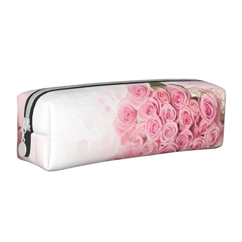 Hgbbdyyjj Federmäppchen aus PVC-Leder mit Kreuznarbenmuster – bedruckter Reißverschluss-Organizer für Stifte und kleine Gegenstände, weiß, Einheitsgröße, Taschen-Organizer von Hgbbdyyjj