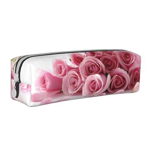 Hgbbdyyjj Federmäppchen aus PVC-Leder mit Kreuznarbenmuster – bedruckter Reißverschluss-Organizer für Stifte und kleine Gegenstände, weiß, Einheitsgröße, Taschen-Organizer von Hgbbdyyjj