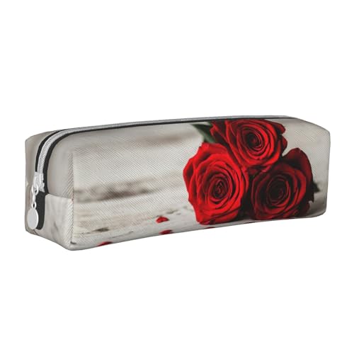 Hgbbdyyjj Federmäppchen aus PVC-Leder mit Kreuznarbenmuster – bedruckter Reißverschluss-Organizer für Stifte und kleine Gegenstände, weiß, Einheitsgröße, Taschen-Organizer von Hgbbdyyjj