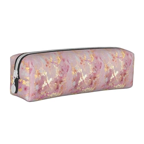 Hgbbdyyjj Federmäppchen aus PVC-Leder mit Marmorstruktur, bedruckter Reißverschluss-Organizer für Stifte und kleine Gegenstände, weiß, Einheitsgröße, Taschen-Organizer von Hgbbdyyjj