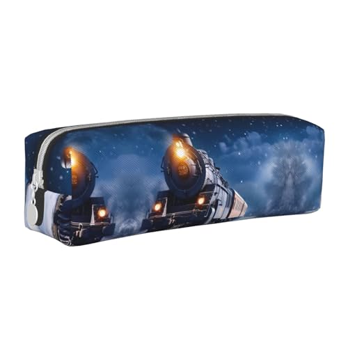 Hgbbdyyjj Federmäppchen aus PVC-Leder mit Reißverschluss, bedruckt, für Stifte und kleine Gegenstände, weiß, Einheitsgröße, Taschen-Organizer von Hgbbdyyjj