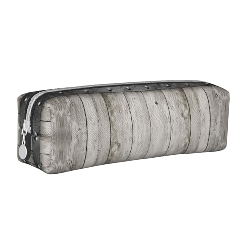 Hgbbdyyjj Federmäppchen aus PVC-Leder mit Scheunentür, bedruckter Reißverschluss-Organizer für Stifte und kleine Gegenstände, weiß, Einheitsgröße, Taschen-Organizer von Hgbbdyyjj