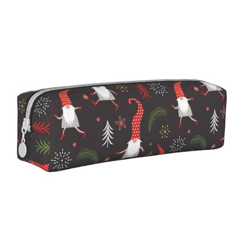 Hgbbdyyjj Federmäppchen aus PVC-Leder mit Weihnachtsdekoration, bedruckter Reißverschluss-Organizer für Stifte und kleine Gegenstände, weiß, Einheitsgröße, Taschen-Organizer von Hgbbdyyjj