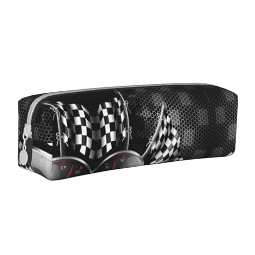 Hgbbdyyjj Federmäppchen aus PVC-Leder mit karierter Flagge, bedruckter Reißverschluss-Organizer für Stifte und kleine Gegenstände, weiß, Einheitsgröße, Taschen-Organizer Hgbbdyyjj Federmäppchen aus PVC-Leder mit karierter Flagge, bedruckter Reißverschluss-Organizer für Stifte und kleine Gegenstände, weiß, Einheitsgröße, Taschen-Organizer von Hgbbdyyjj