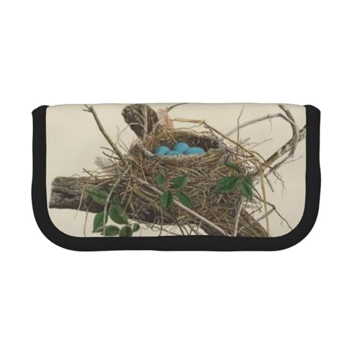 Hgbbdyyjj Federmäppchen aus Segeltuch, extra groß, mit doppeltem Reißverschluss, Make-up- und Schreibwaren-Organizer-Tasche, Schwarz , Einheitsgröße, Taschen-Organizer von Hgbbdyyjj