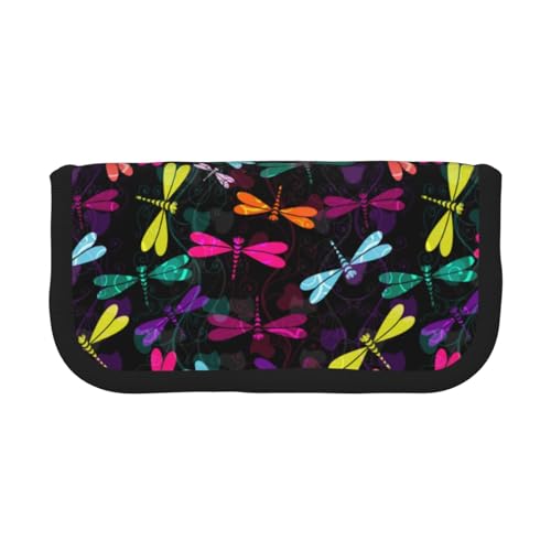 Hgbbdyyjj Federmäppchen aus Segeltuch mit niedlichem Libellen-Design, extra groß, mit doppeltem Reißverschluss, Make-up- und Schreibwaren-Organizer-Tasche, Schwarz , Einheitsgröße, Taschen-Organizer Hgbbdyyjj Federmäppchen aus Segeltuch mit niedlichem Libellen-Design, extra groß, mit doppeltem Reißverschluss, Make-up- und Schreibwaren-Organizer-Tasche, Schwarz , Einheitsgröße, Taschen-Organizer von Hgbbdyyjj