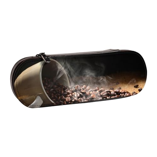 Hgbbdyyjj Federmäppchen mit Kaffeebohnen, personalisierbar, bedruckt, multifunktional, wasserdicht, Kosmetiktasche mit Klappen-Design, Schwarz , Einheitsgröße, Taschen-Organizer von Hgbbdyyjj