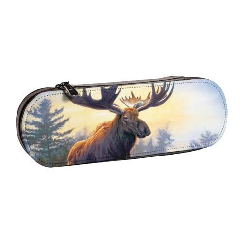 Hgbbdyyjj Federmäppchen mit Motiv "Fall Deer", personalisierbar, multifunktional, wasserdicht, Kosmetiktasche mit Klappen-Design, Schwarz , Einheitsgröße, Taschen-Organizer von Hgbbdyyjj