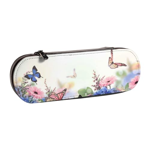 Hgbbdyyjj Federmäppchen mit Schmetterlingsmotiv, multifunktional, wasserdicht, Kosmetiktasche mit Klappen-Design, Schwarz , Einheitsgröße, Taschen-Organizer von Hgbbdyyjj