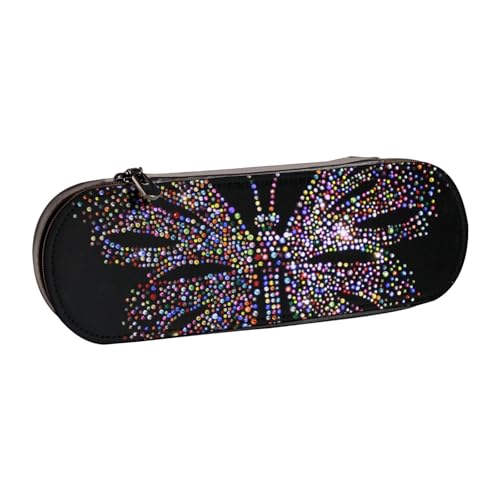 Hgbbdyyjj Federmäppchen mit Schmetterlingsmotiv, multifunktional, wasserdicht, Kosmetiktasche mit Klappen-Design, Schwarz , Einheitsgröße, Taschen-Organizer von Hgbbdyyjj