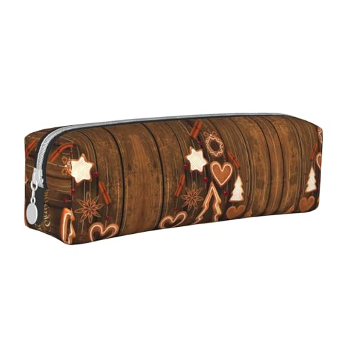 Hgbbdyyjj Federmäppchen mit weihnachtlichem Kreuznarbenmuster, PVC-Leder – bedruckter Reißverschluss-Organizer für Stifte und kleine Gegenstände, weiß, Einheitsgröße, Taschen-Organizer von Hgbbdyyjj