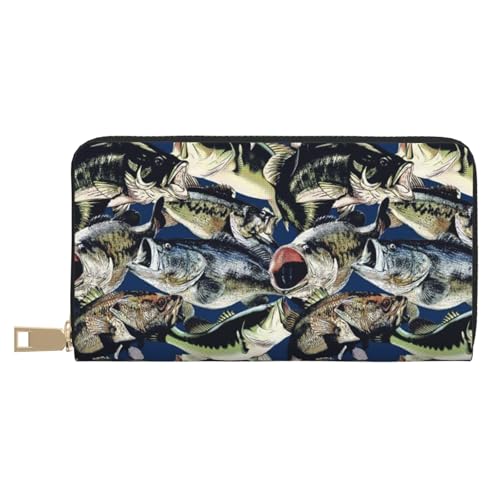 Hgbbdyyjj Fischmuster Premium Lange Geldbörse für Damen und Herren - Reißverschluss Geldbörse aus PU-Leder mit 12 Kartenfächern und Münzfach Hgbbdyyjj Fischmuster Premium Lange Geldbörse für Damen und Herren - Reißverschluss Geldbörse aus PU-Leder mit 12 Kartenfächern und Münzfach von Hgbbdyyjj