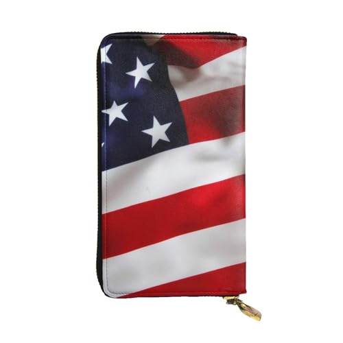 Hgbbdyyjj Flag Premium Lange Geldbörse für Damen – PU-Leder Reißverschluss Rundum-Geldbörse mit 12 Kartenfächern & Münzfach von Hgbbdyyjj