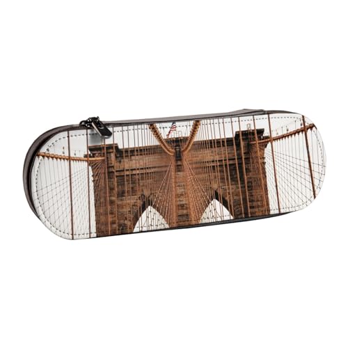 Hgbbdyyjj Foto, Motiv: Brooklyn Bridge, personalisierbar, multifunktional, wasserdicht, Kosmetiktasche mit Klappen-Design, Schwarz , Einheitsgröße, Taschen-Organizer von Hgbbdyyjj