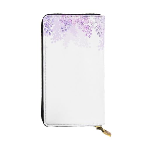 Hgbbdyyjj Framing Lilac Flowers in Blossom Premium Long Wallet for Women - Pu Leather Zip Around Purse with 12 Card Slots & Coin Pocket von Hgbbdyyjj