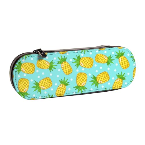 Hgbbdyyjj Fresh Pineapple personalisierbarer bedruckter multifunktionaler wasserdichter Stiftebeutel Kosmetiktasche mit Klappen-Design, Schwarz , Einheitsgröße, Taschen-Organizer von Hgbbdyyjj