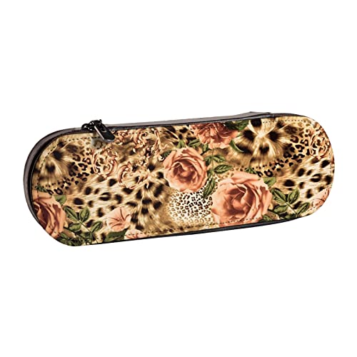 Hgbbdyyjj Gestreiftes Leopardenmuster, personalisierbar, multifunktional, wasserdicht, Kosmetiktasche mit Klappen-Design, Schwarz , Einheitsgröße, Taschen-Organizer von Hgbbdyyjj