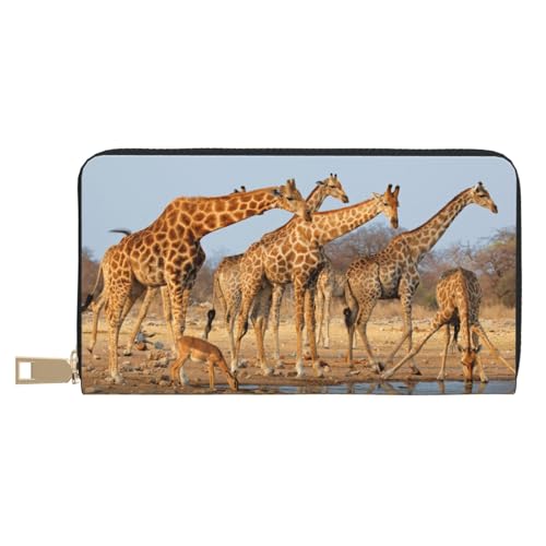 Hgbbdyyjj Giraffes Family Premium Long Wallet für Damen und Herren - Geldbörse mit Reißverschluss aus PU-Leder mit 12 Kartenfächern und Münzfach Hgbbdyyjj Giraffes Family Premium Long Wallet für Damen und Herren - Geldbörse mit Reißverschluss aus PU-Leder mit 12 Kartenfächern und Münzfach von Hgbbdyyjj