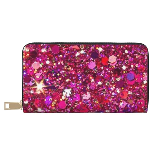 Hgbbdyyjj Glitzer Muster Premium Lange Geldbörse für Damen und Herren - Reißverschluss Geldbörse aus PU-Leder mit 12 Kartenfächern und Münzfach von Hgbbdyyjj